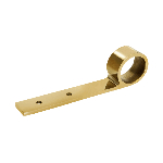 Lavi Industries 1-1/2 Polished Brass Bar Bracket, Solid Brass and  Stainless Steel Fittings