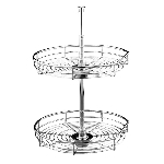 Product: Chrome Wire D-Shaped Lazy Susans - Independently Rotating, Two & Three Shelf Sets