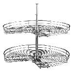 Product: Chrome Wire Kidney Shaped Lazy Susans - Independently Rotating, Two Shelf Sets