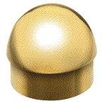 Product: Bar Railing - Half Ball End Caps, Solid Brass and Stainless Steel